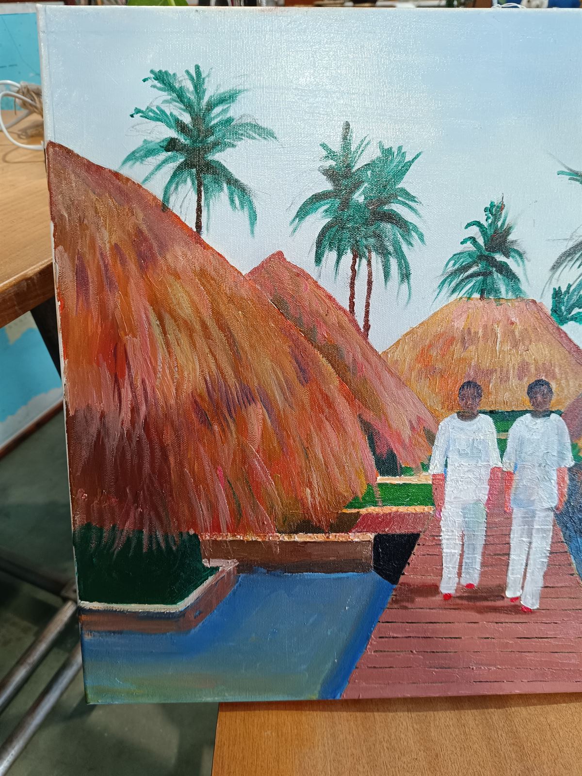 Cuadro pintura óleo tropical - Imagen 2