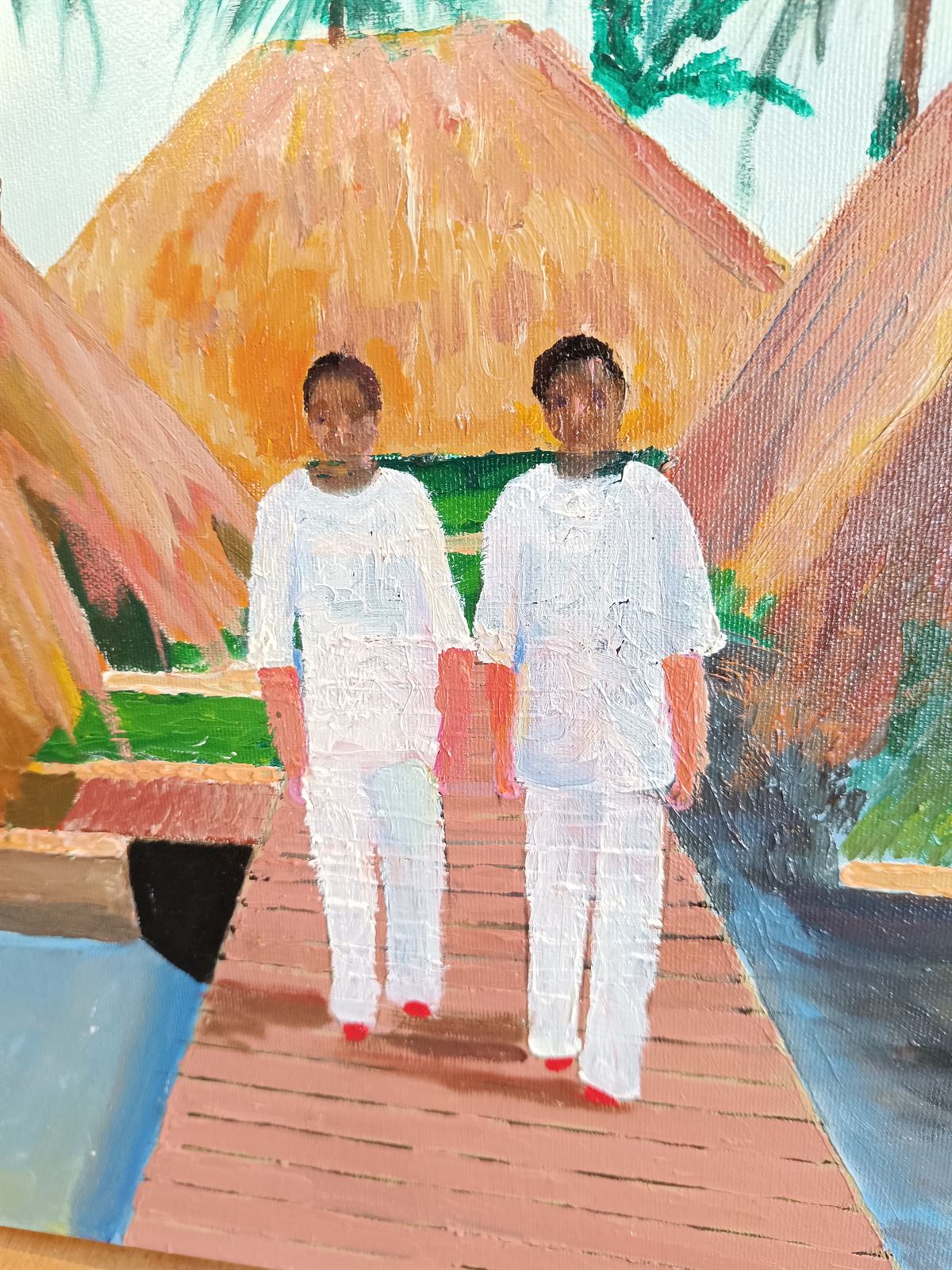 Cuadro pintura óleo tropical - Imagen 3