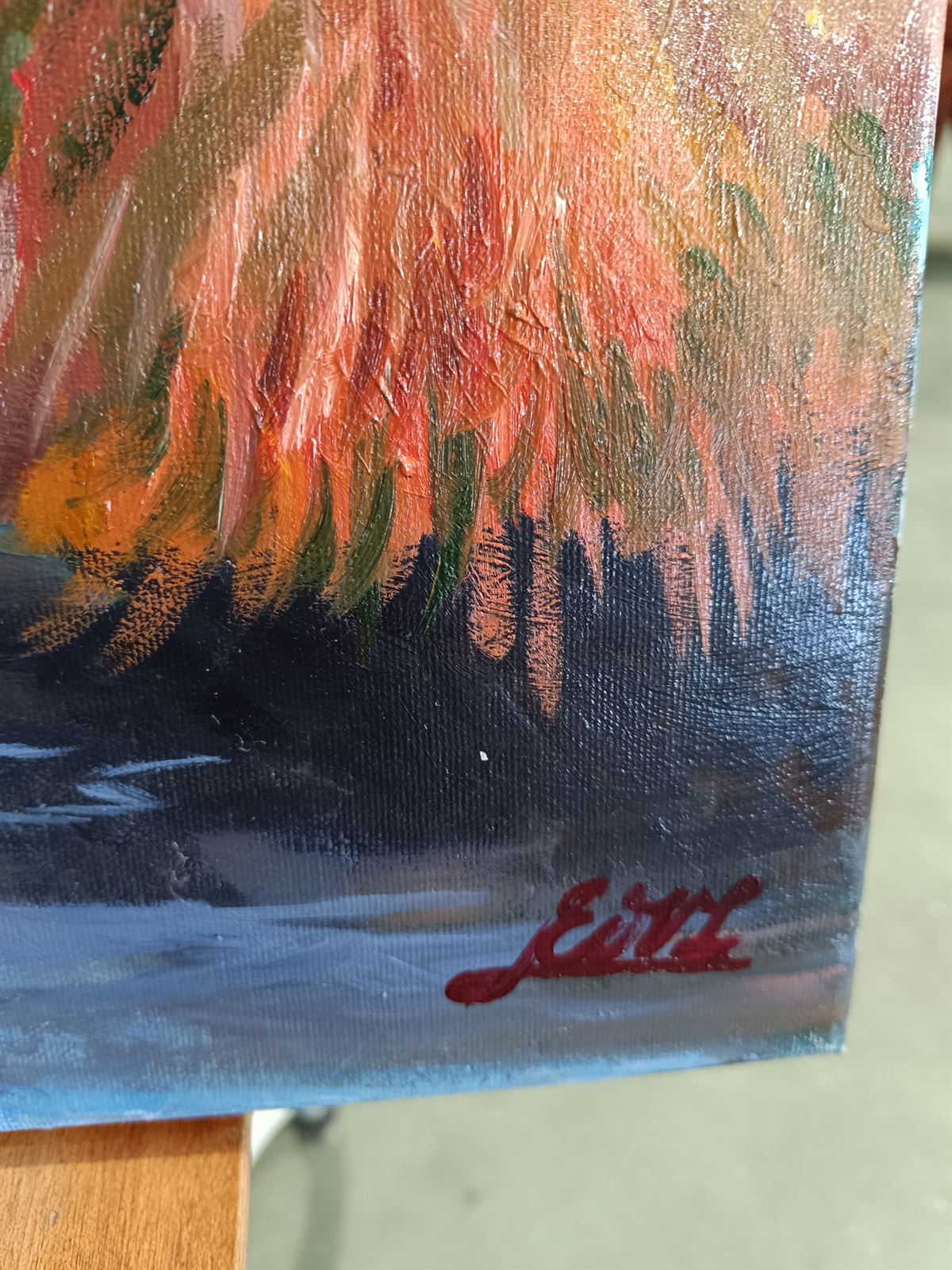 Cuadro pintura óleo tropical - Imagen 6