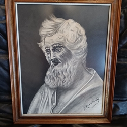 Cuadro retrato al carboncillo - Imagen 2