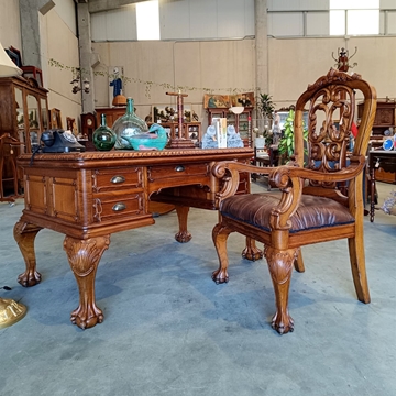 Despacho chippendale madera castaño - Imagen 1