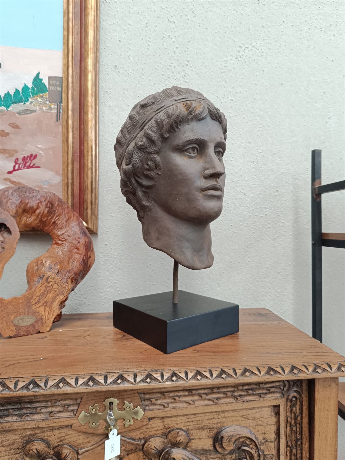 Escultura busto de varón griego - Imagen 1