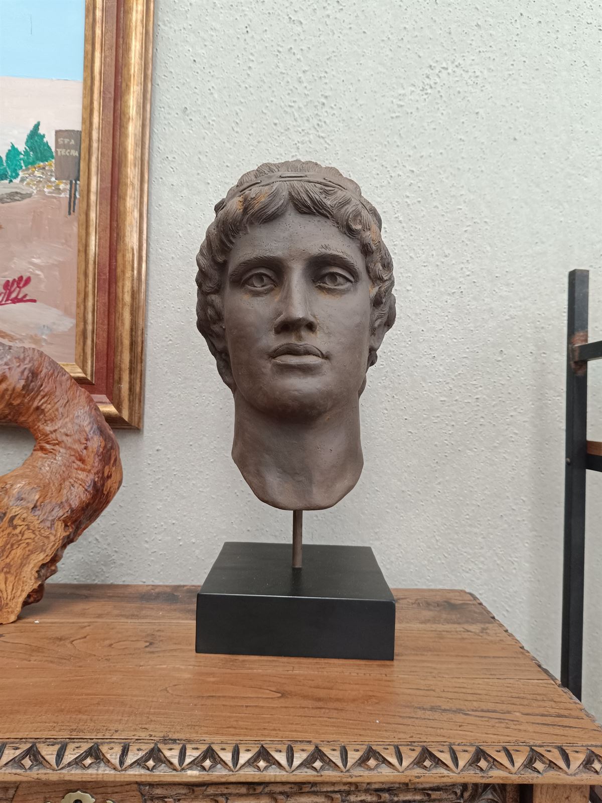 Escultura busto de varón griego - Imagen 2