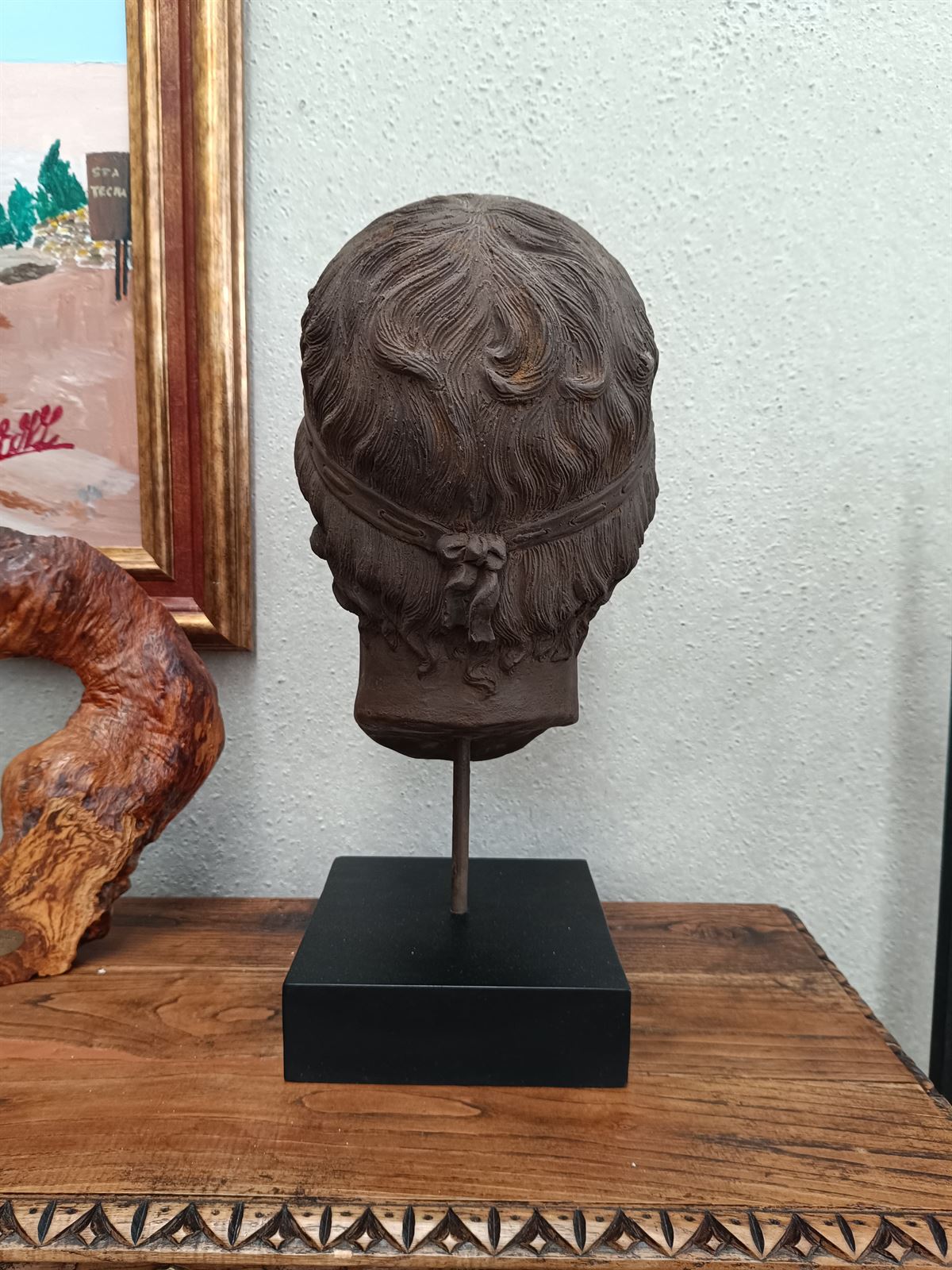 Escultura busto de varón griego - Imagen 6