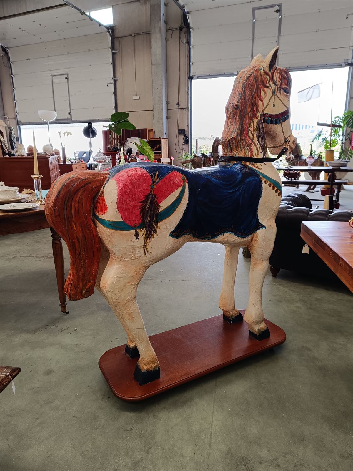 Escultura caballo de madera y papel maché - Imagen 5