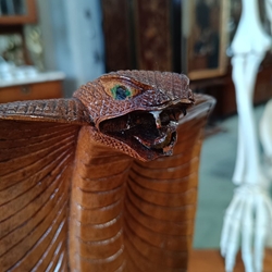 Escultura cobra de madera - Imagen 2