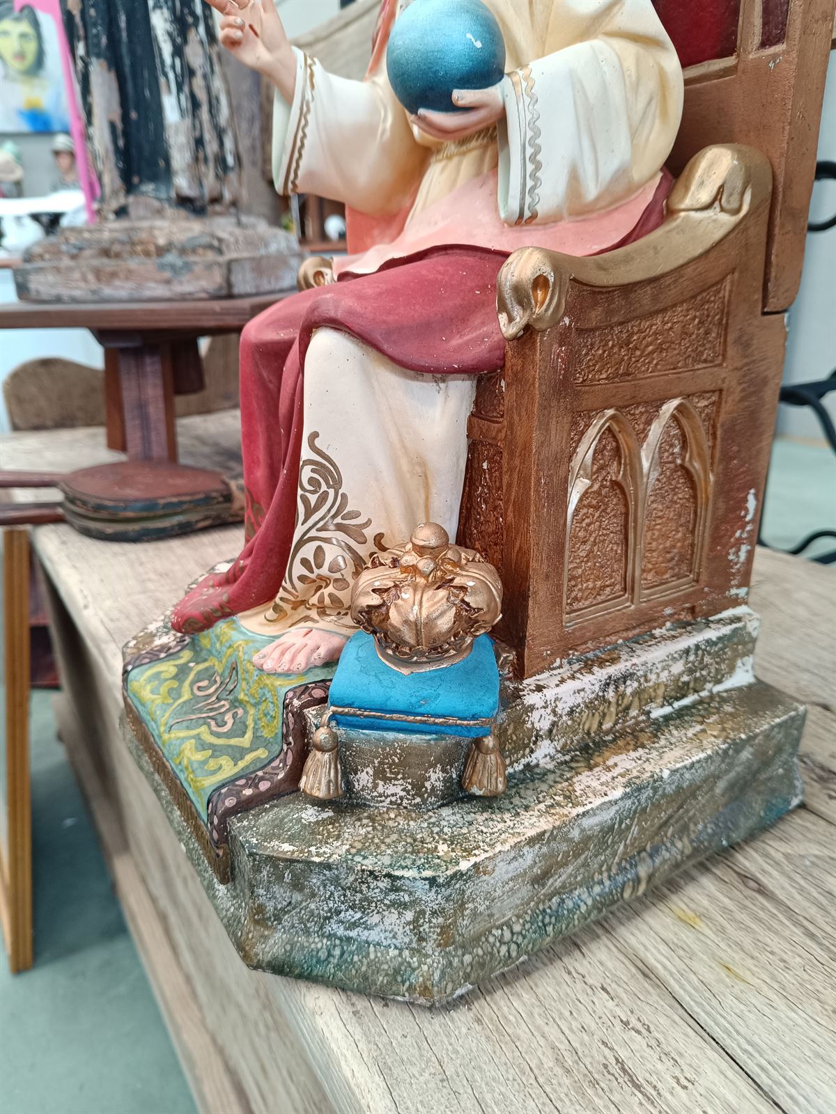 Escultura Cristo Sagrado Corazón - Imagen 3