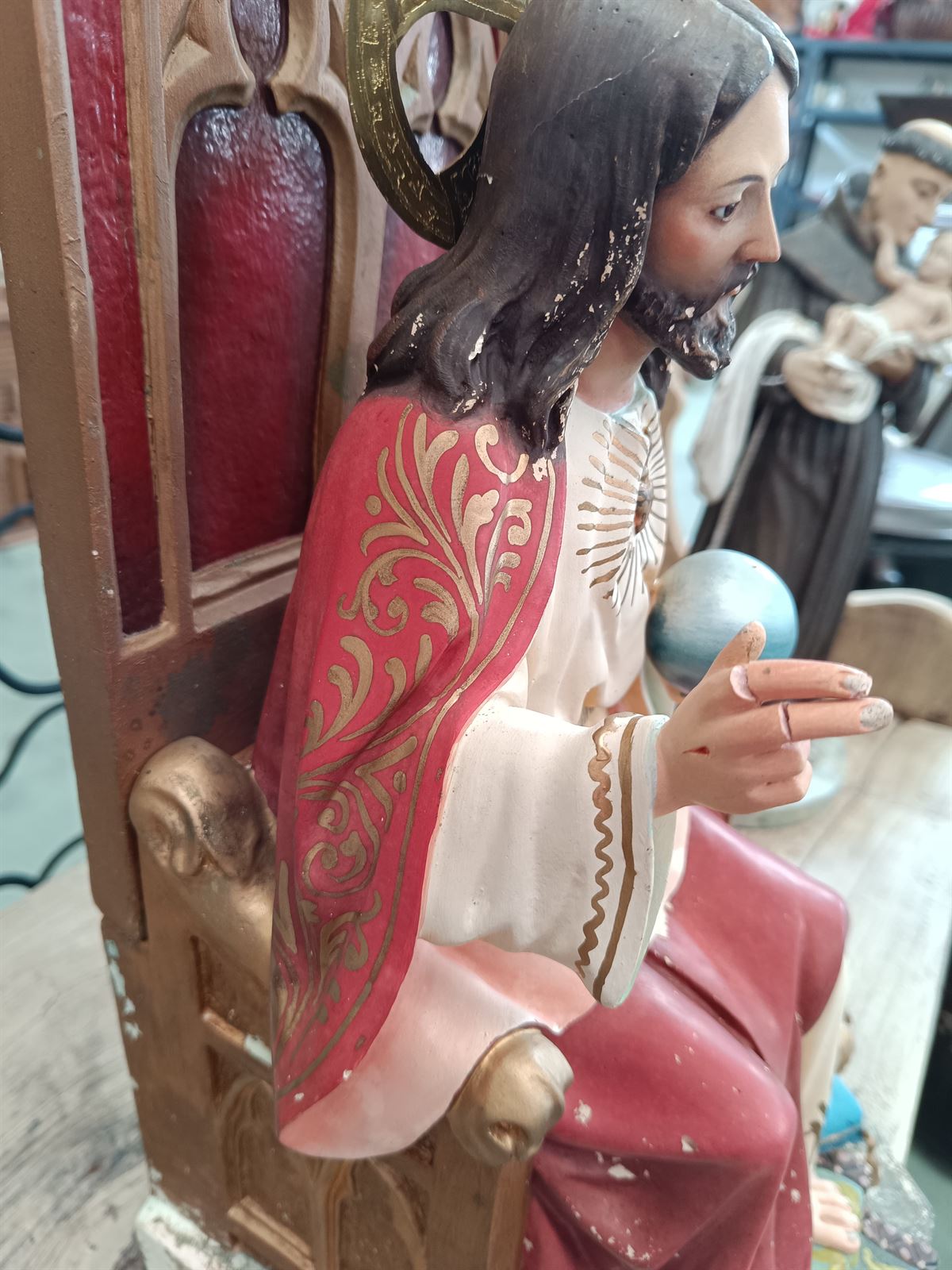 Escultura Cristo Sagrado Corazón - Imagen 5