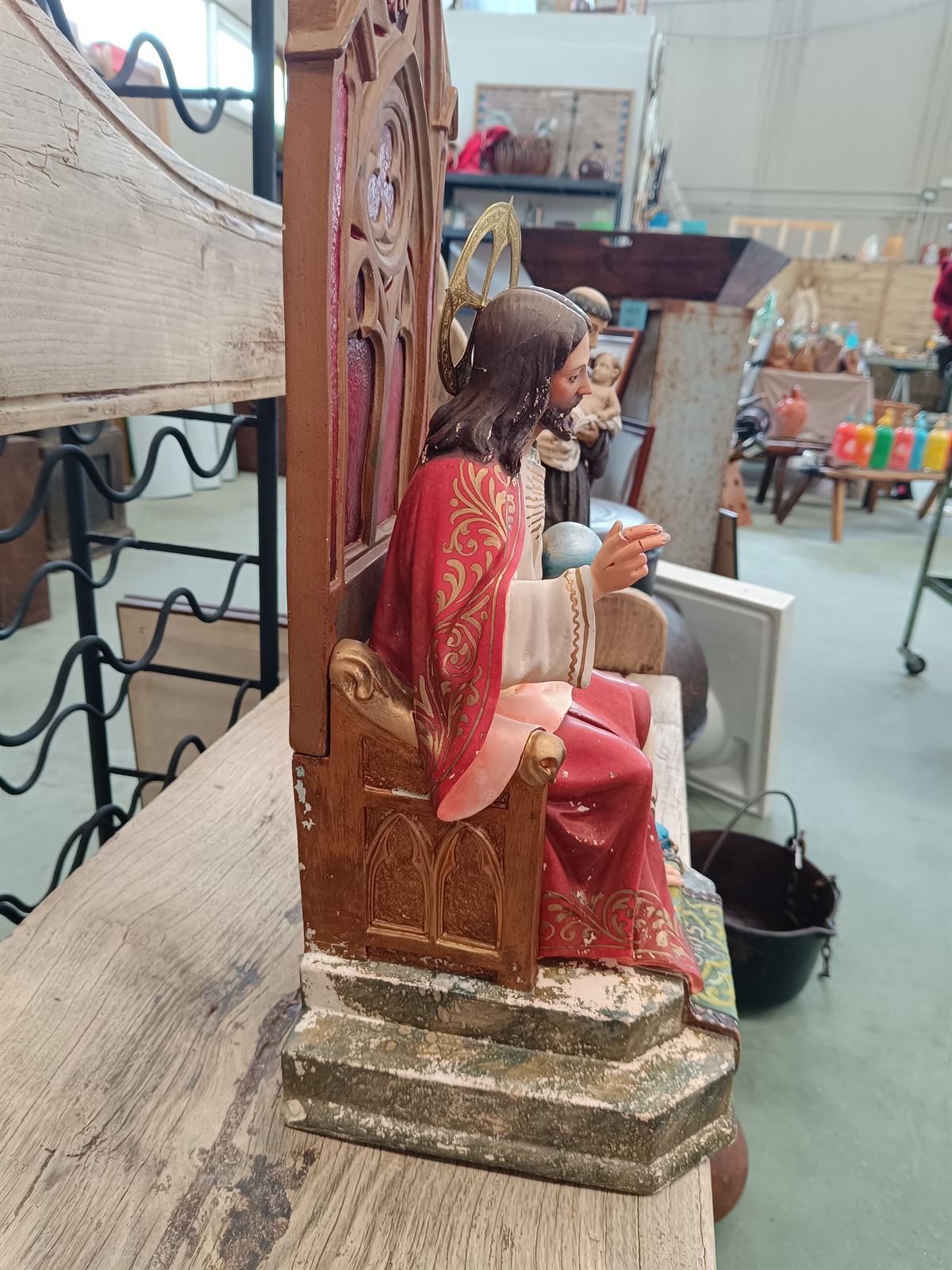 Escultura Cristo Sagrado Corazón - Imagen 7