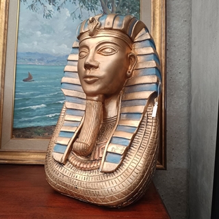 Escultura de busto máscara Tutankamon - Imagen 1