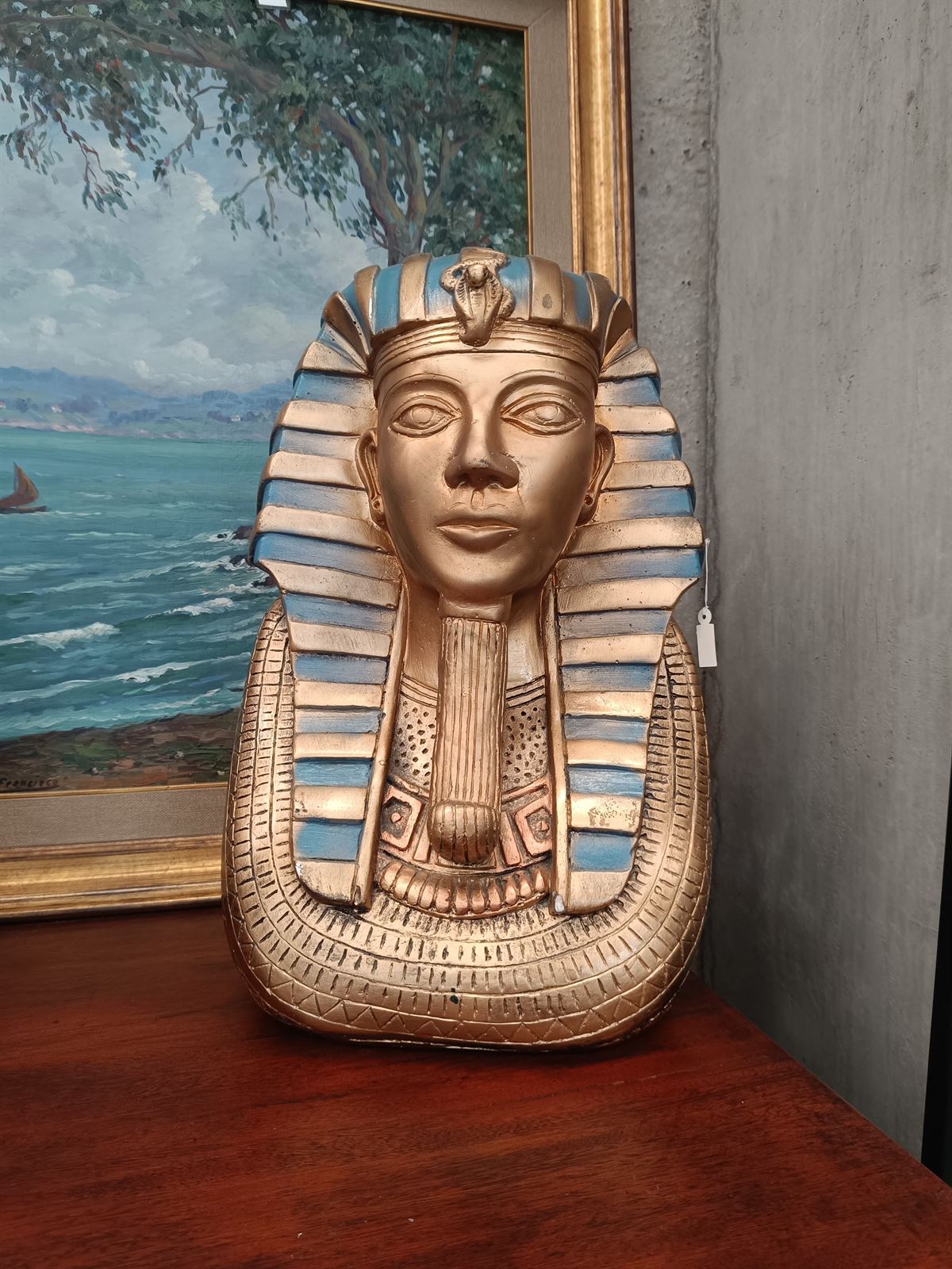 Escultura de busto máscara Tutankamon - Imagen 2