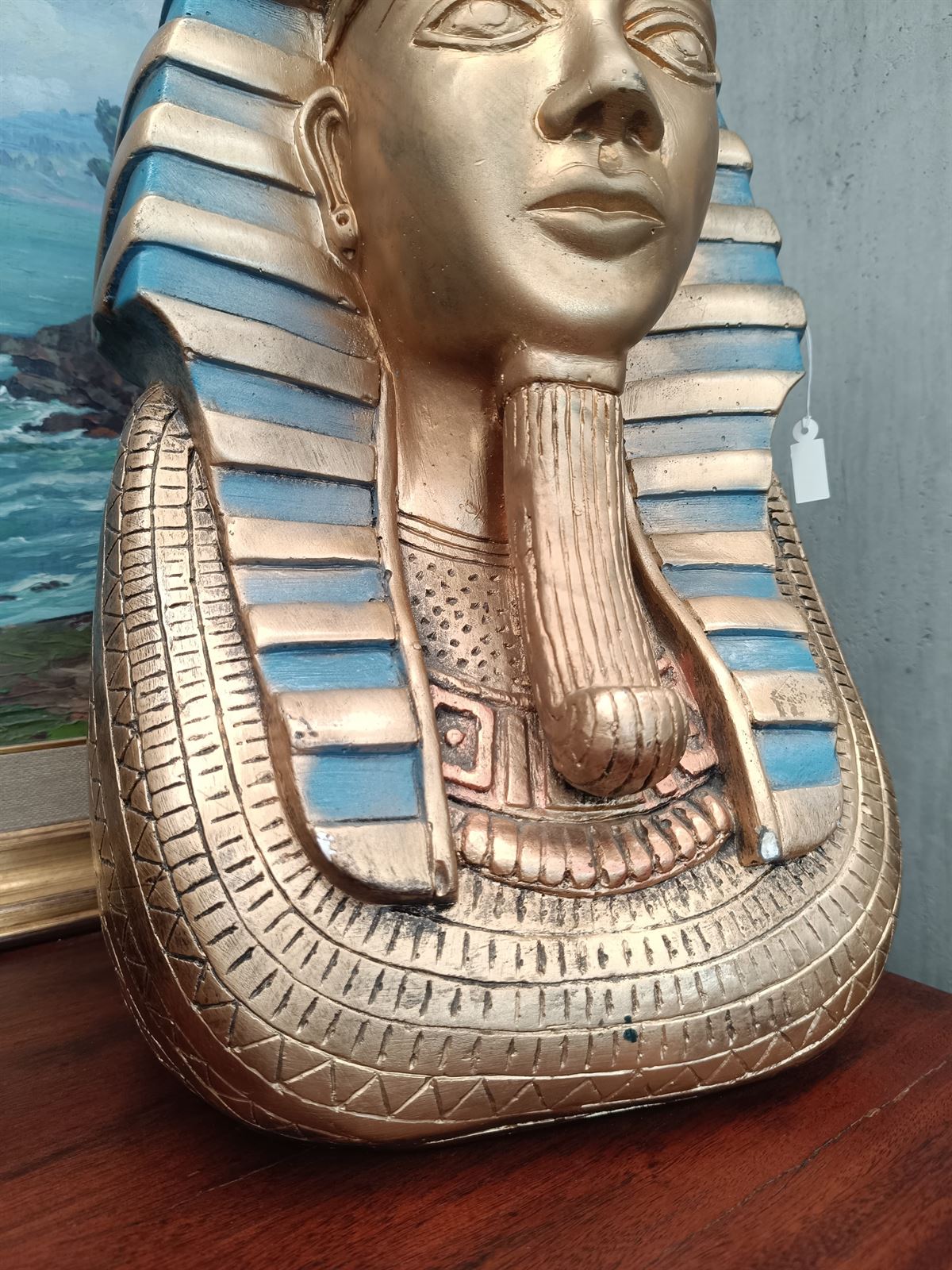 Escultura de busto máscara Tutankamon - Imagen 3