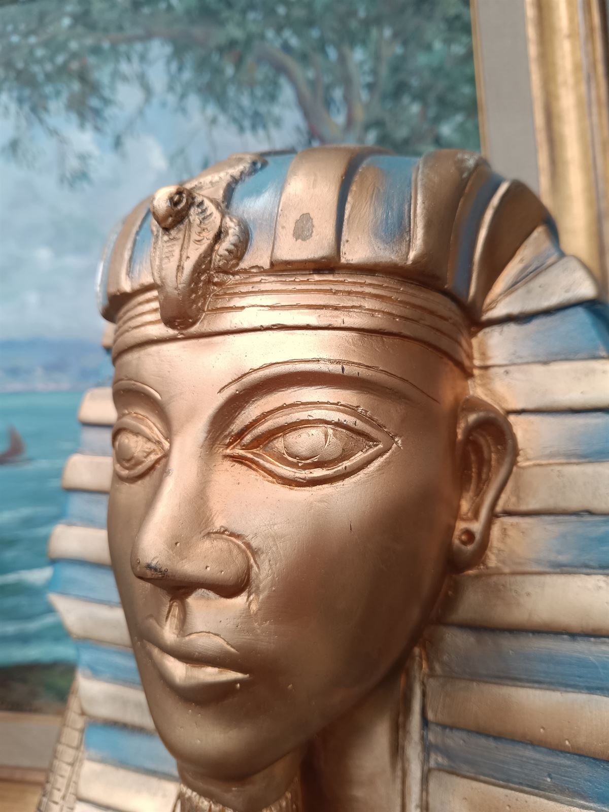 Escultura de busto máscara Tutankamon - Imagen 4