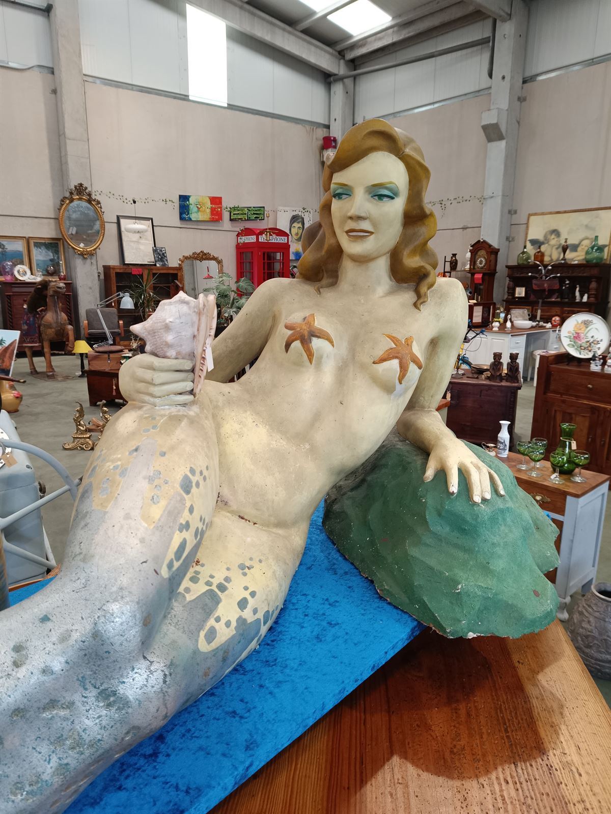 Estatua sirena de fibra de vidrio - Imagen 2