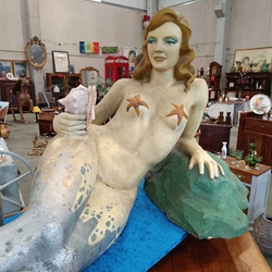 Estatua sirena de fibra de vidrio - Imagen 2