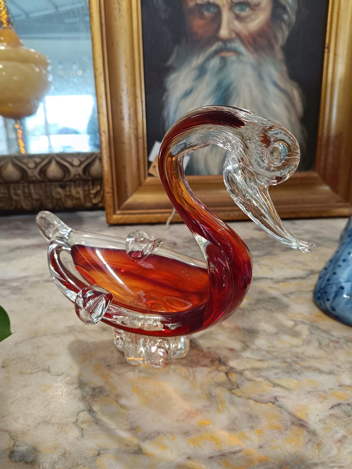 Figura cisne de cristal de Murano Italy - Imagen 4