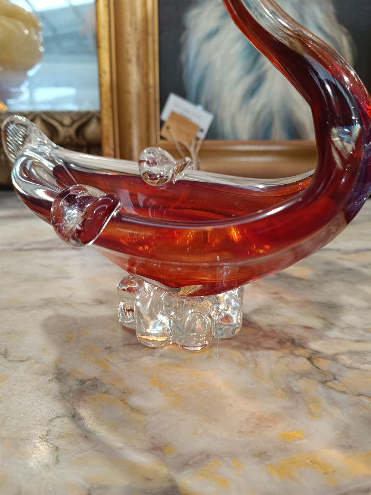 Figura cisne de cristal de Murano Italy - Imagen 6