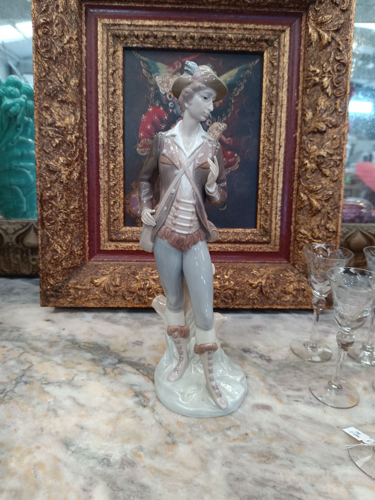 Figura Lladró caballero de porcelana - Imagen 1