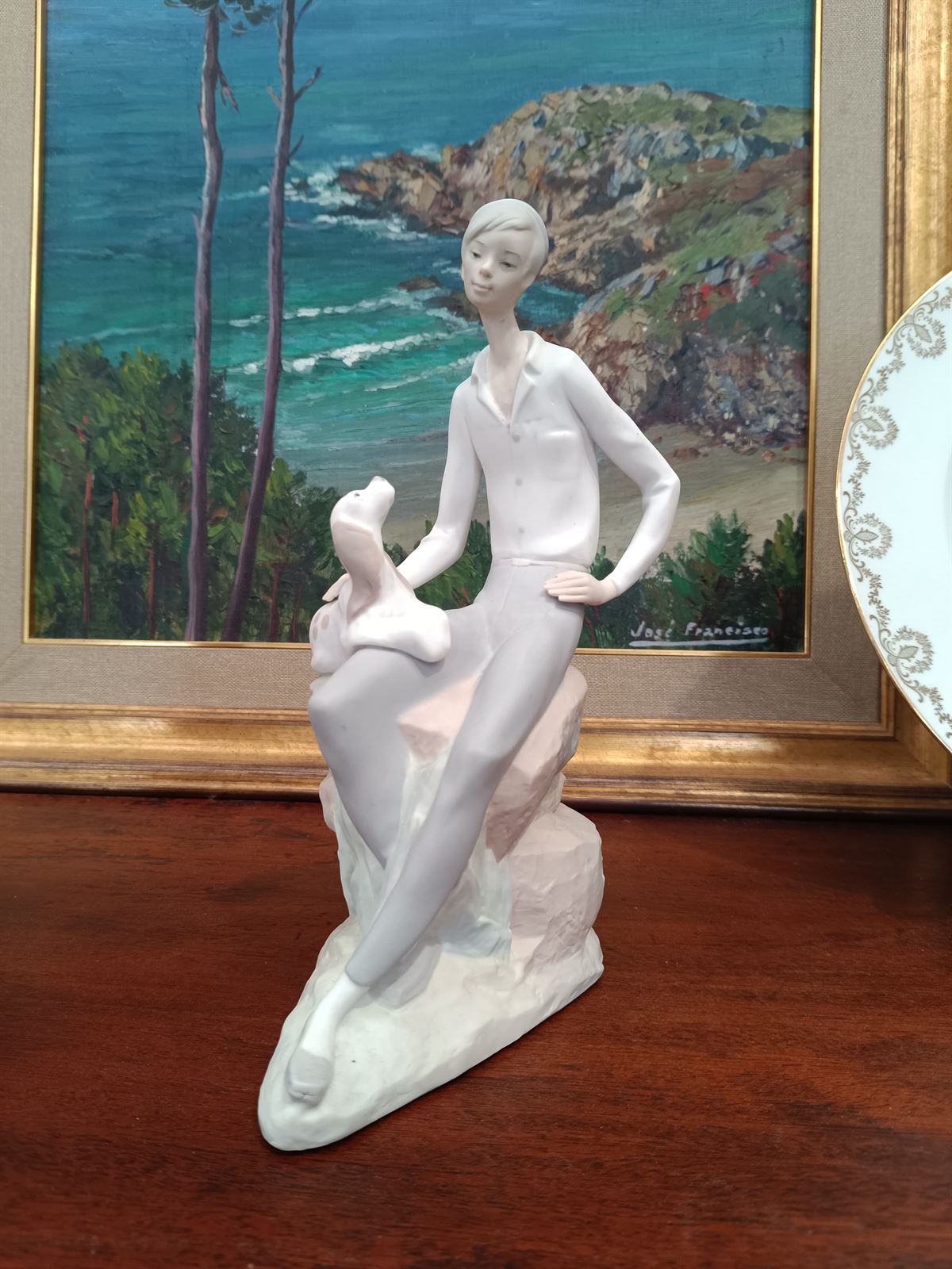 Figura Nao Joven con Perro - Imagen 1