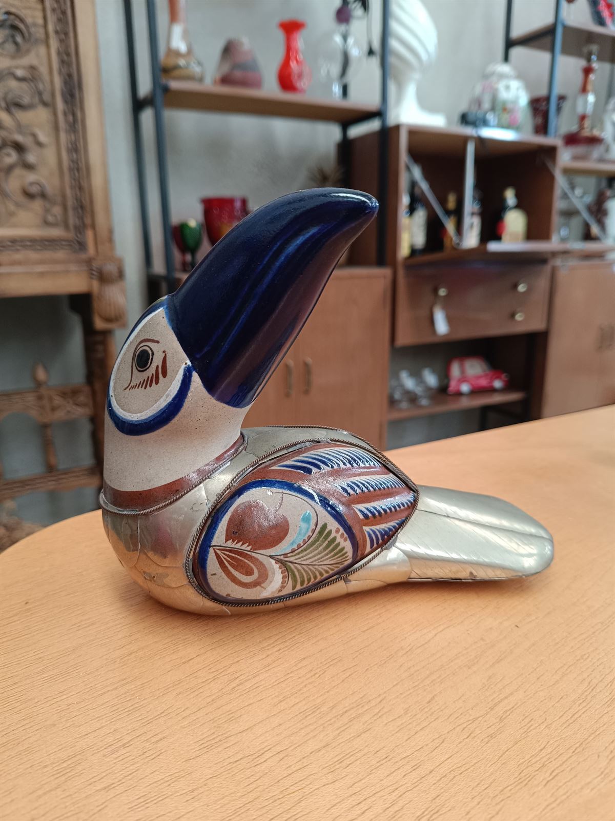 Figura tucán Tonala Pottery - Imagen 1