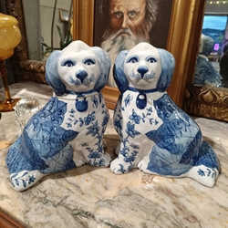 Figuras antiguas perros de cerámica - Imagen 1