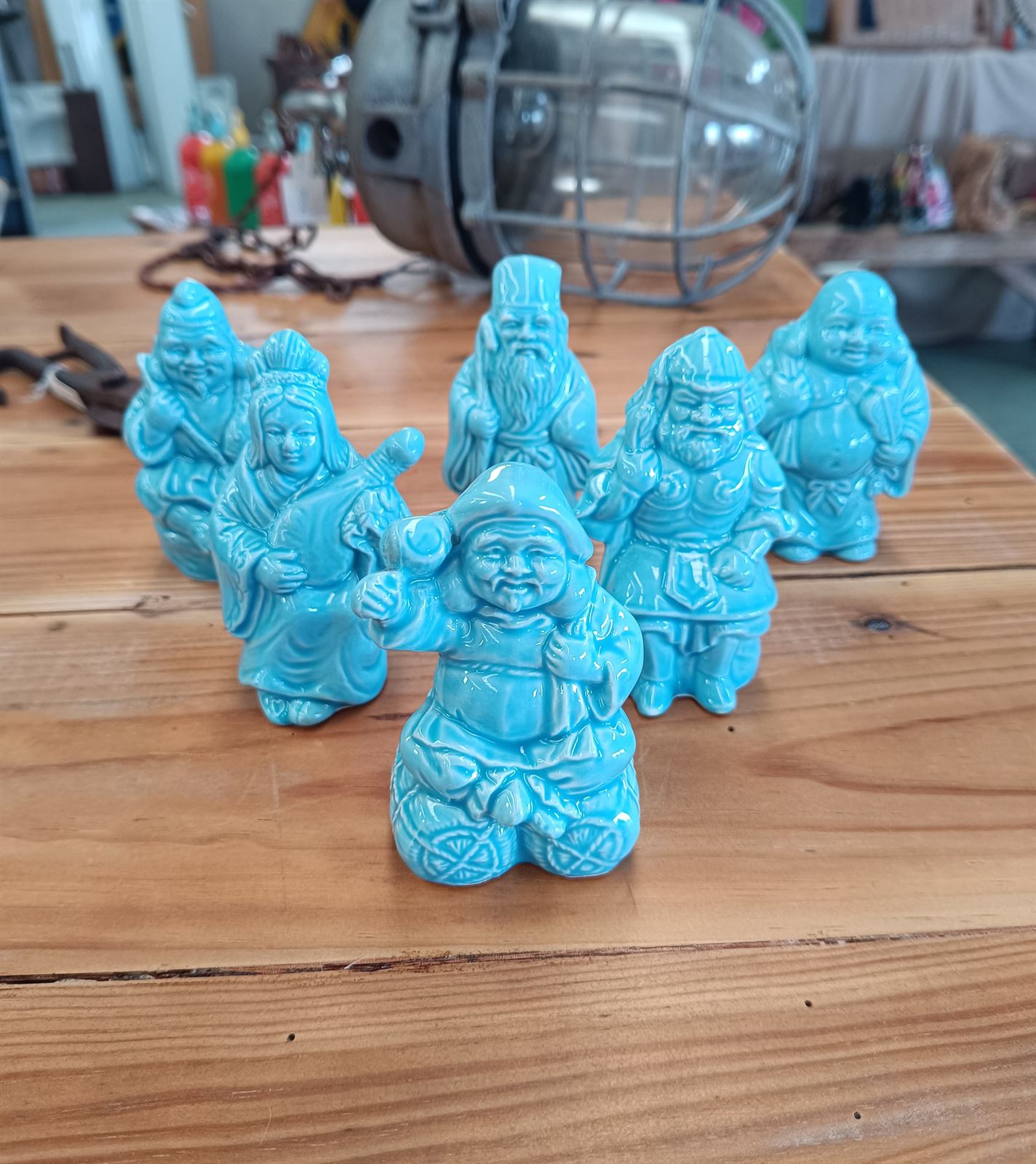 Figuras budas turquesa de la fortuna - Imagen 1