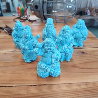 Figuras budas turquesa de la fortuna - Imagen 1