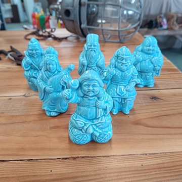 Figuras budas turquesa de la fortuna - Imagen 1