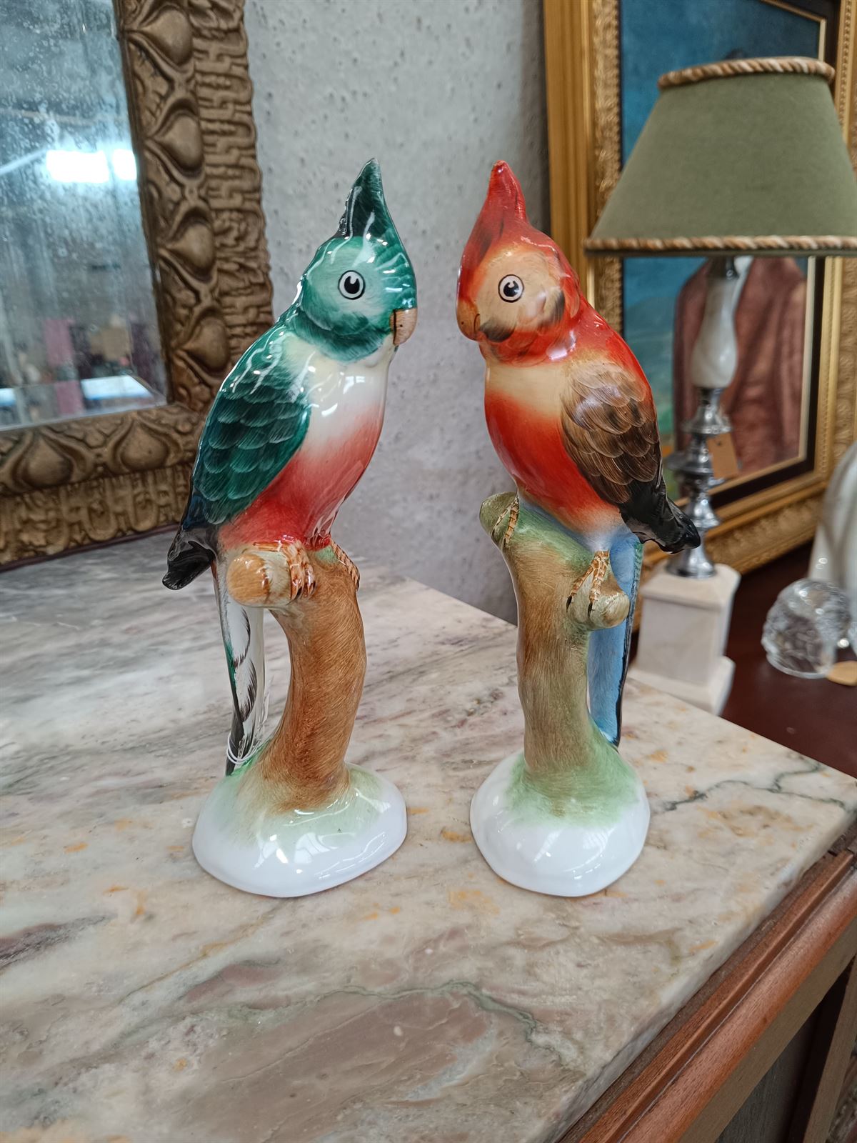 Figuras loros de cerámica - Imagen 1