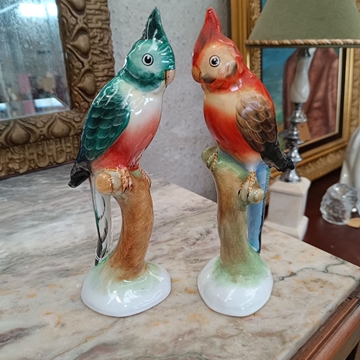 Figuras loros de cerámica - Imagen 1