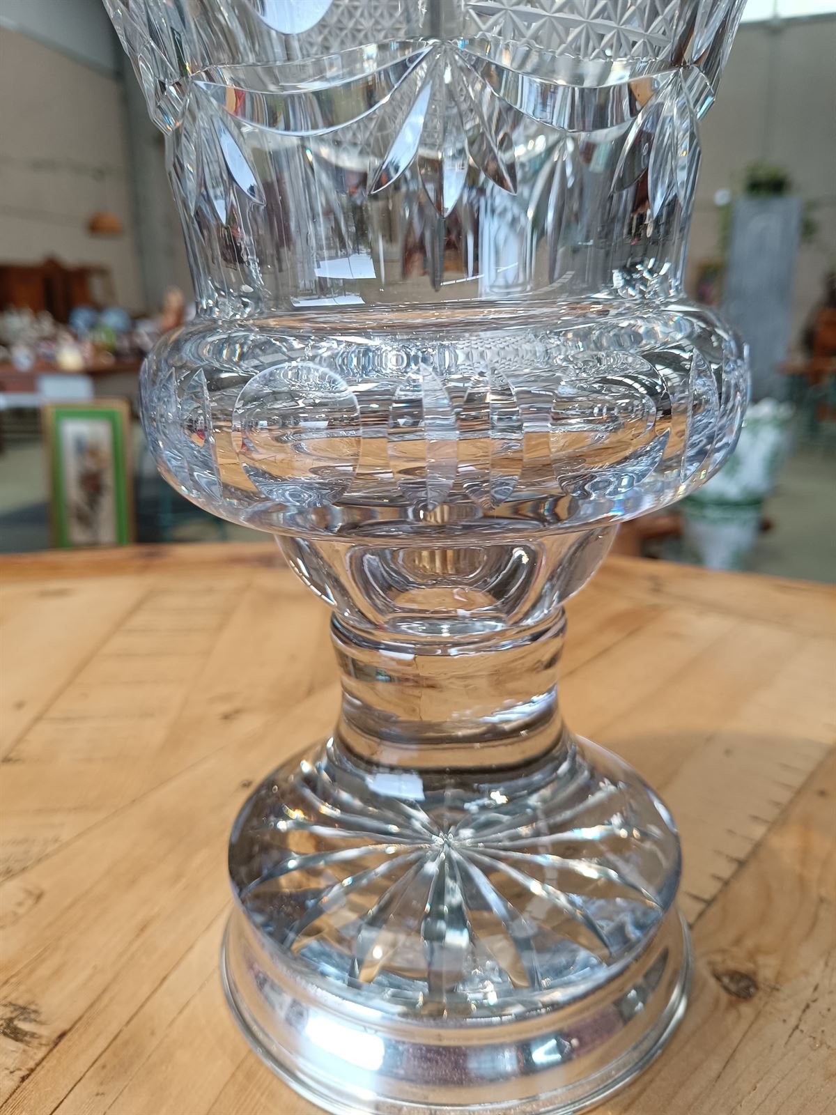 Gran bombonera de cristal y plata - Imagen 2