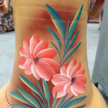 Gran jarrón pintado a mano - Imagen 2