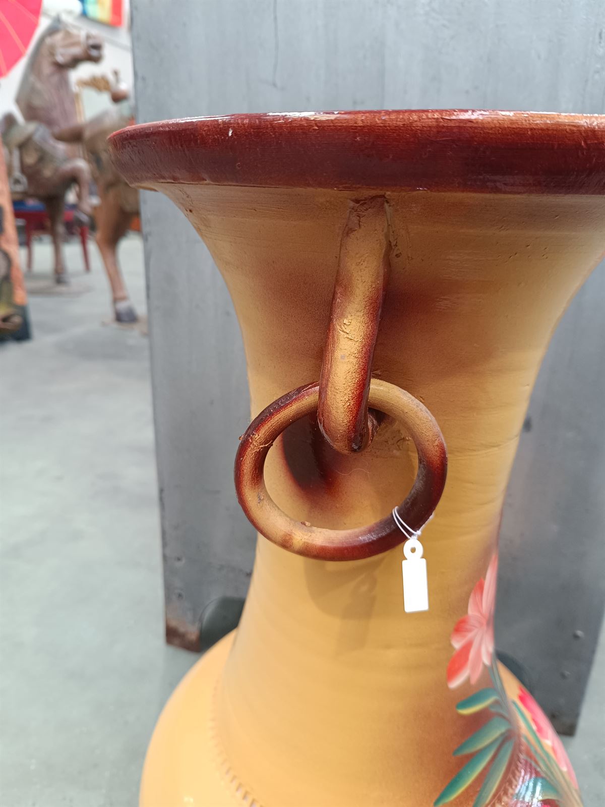 Gran jarrón pintado a mano - Imagen 4