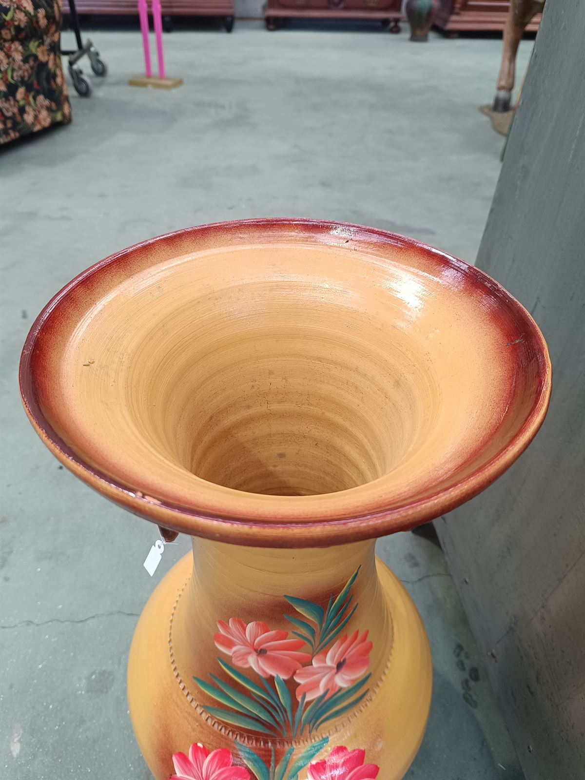 Gran jarrón pintado a mano - Imagen 5