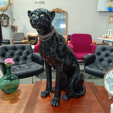 Gran pantera de cerámica Italy - Imagen 1