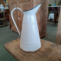 Jarra antigua esmaltada de metal - Imagen 1