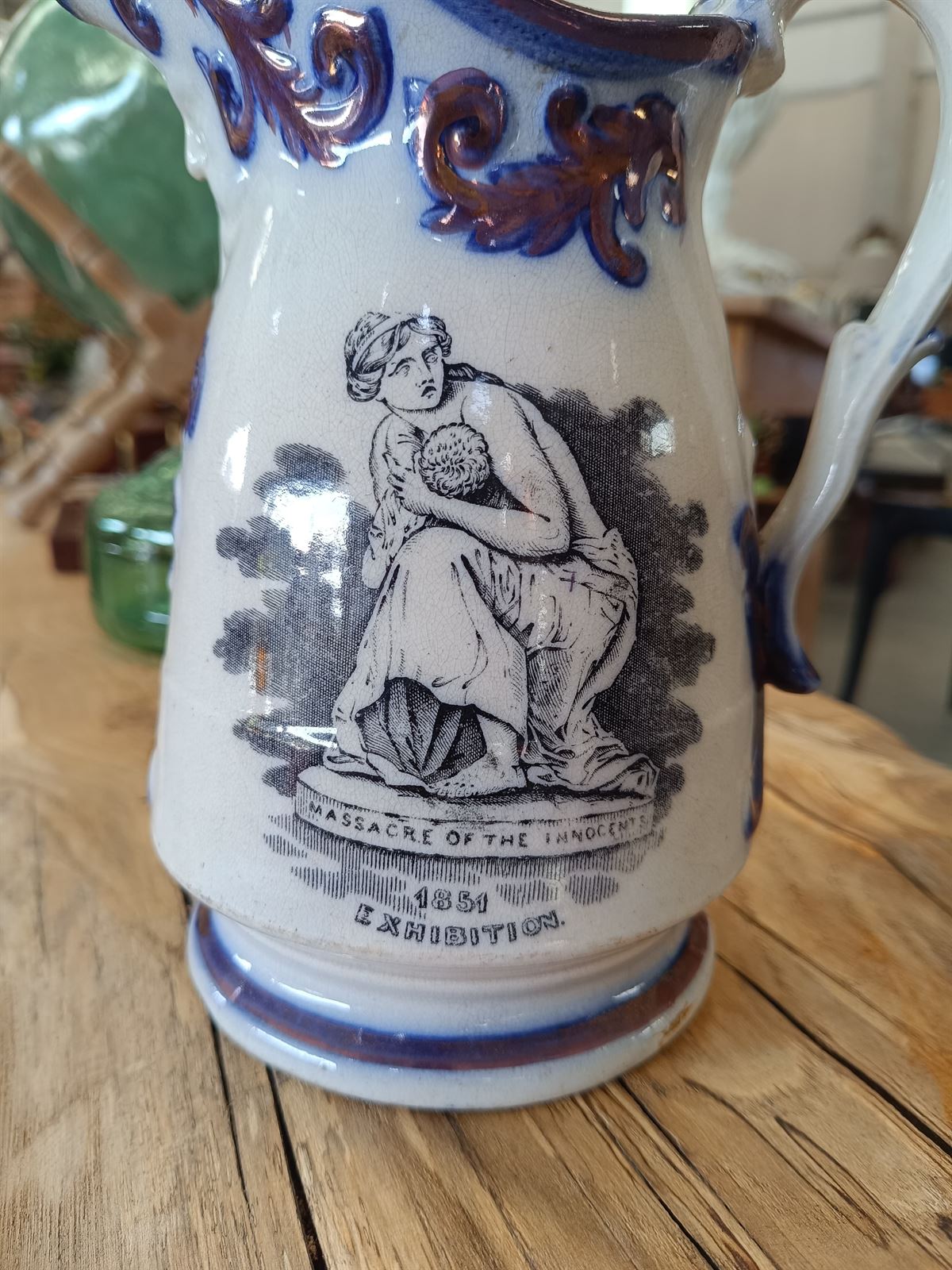 Jarra victoriana de cerámica - Imagen 6