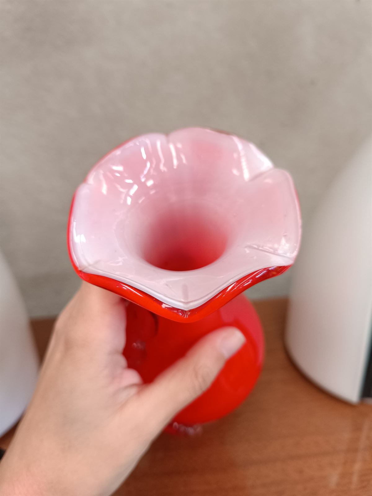 Jarrón cristal soplado años 70 - Imagen 7