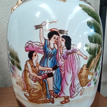 Jarrón de cerámica estilo Satsuma - Imagen 2