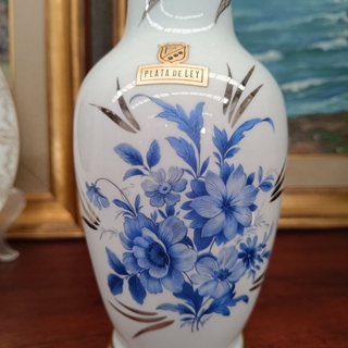 Jarrón de cerámica y plata de ley - Imagen 2