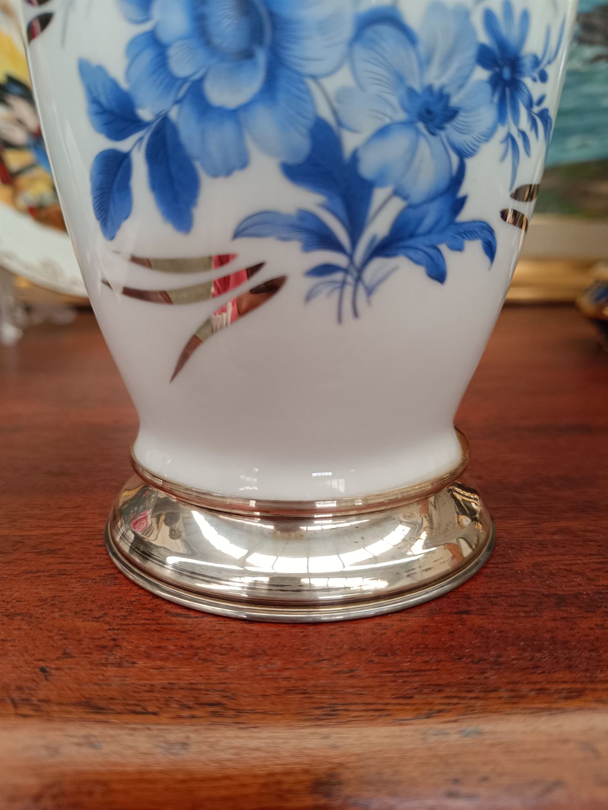 Jarrón de cerámica y plata de ley - Imagen 4