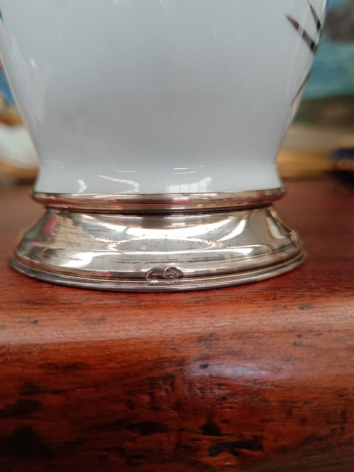 Jarrón de cerámica y plata de ley - Imagen 6