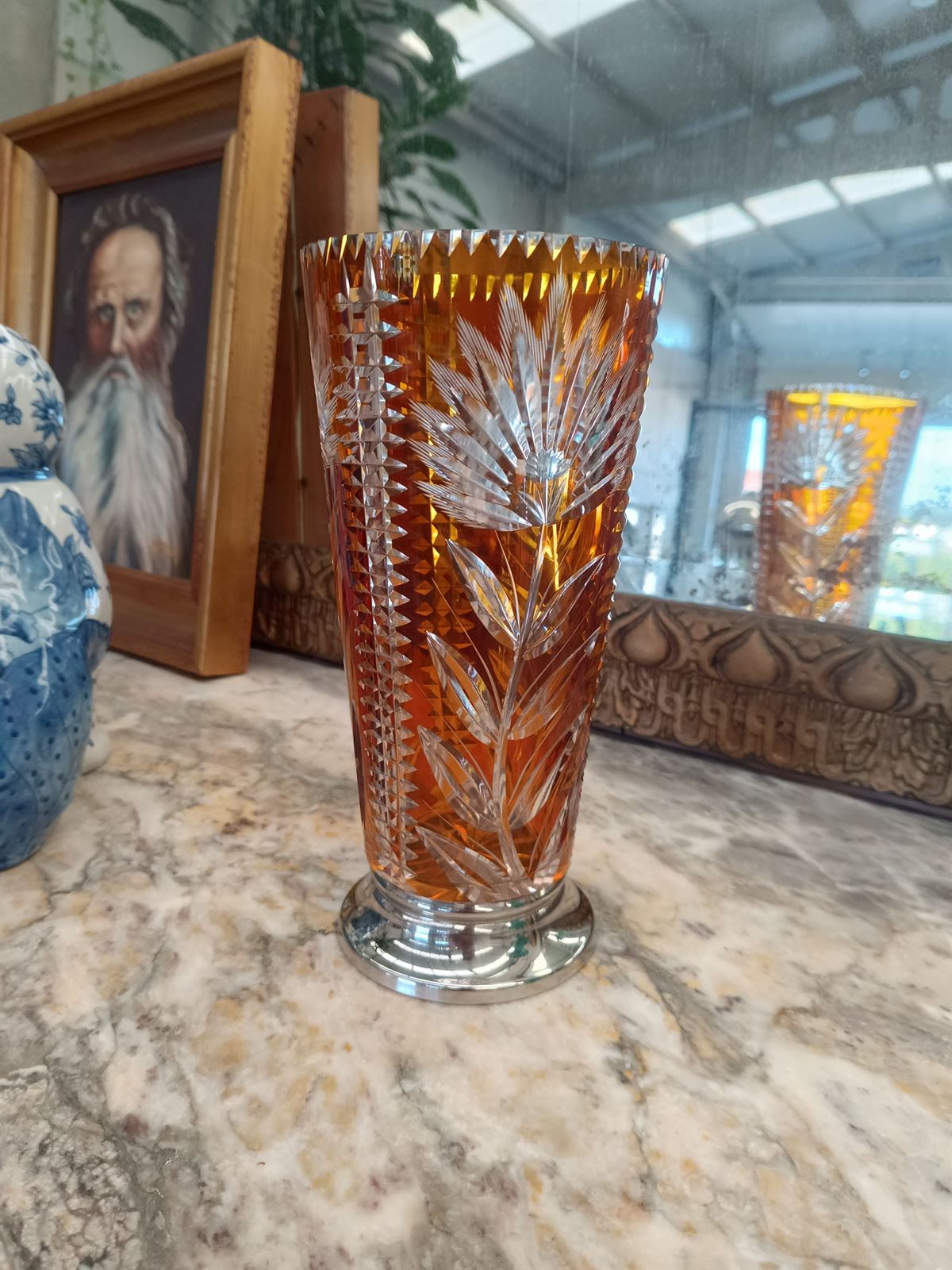 Jarrón florero de cristal de roca - Imagen 1