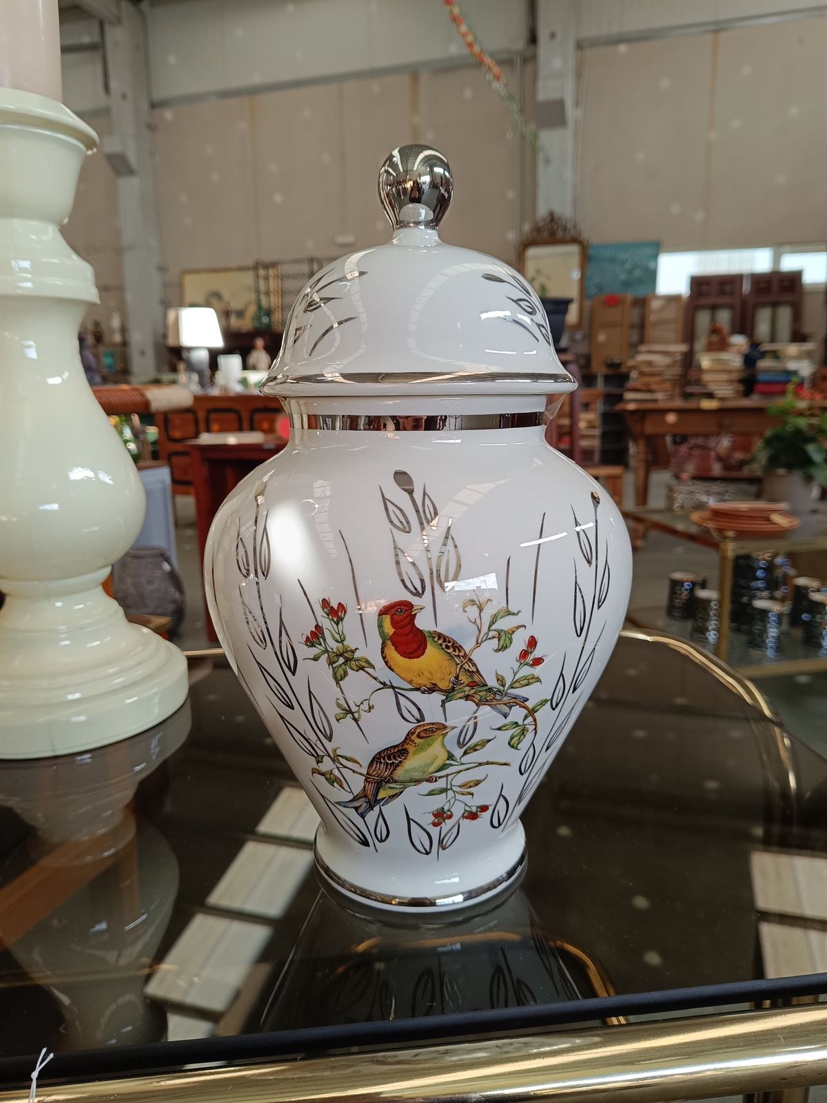 Jarrón tíbor de pajaritos - Imagen 1