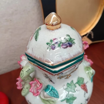 Jarrón Tíbor oriental de cerámica - Imagen 2