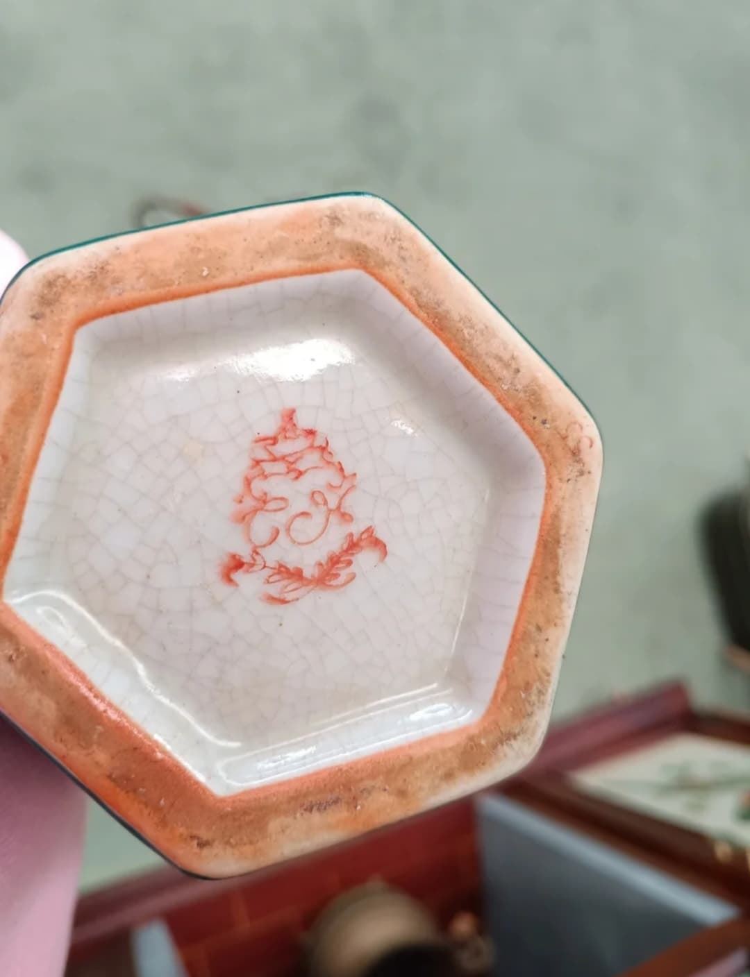 Jarrón Tíbor oriental de cerámica - Imagen 6