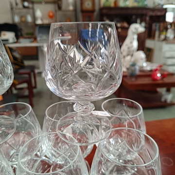 Juego 12 copas de cognac cristal tallado - Imagen 2