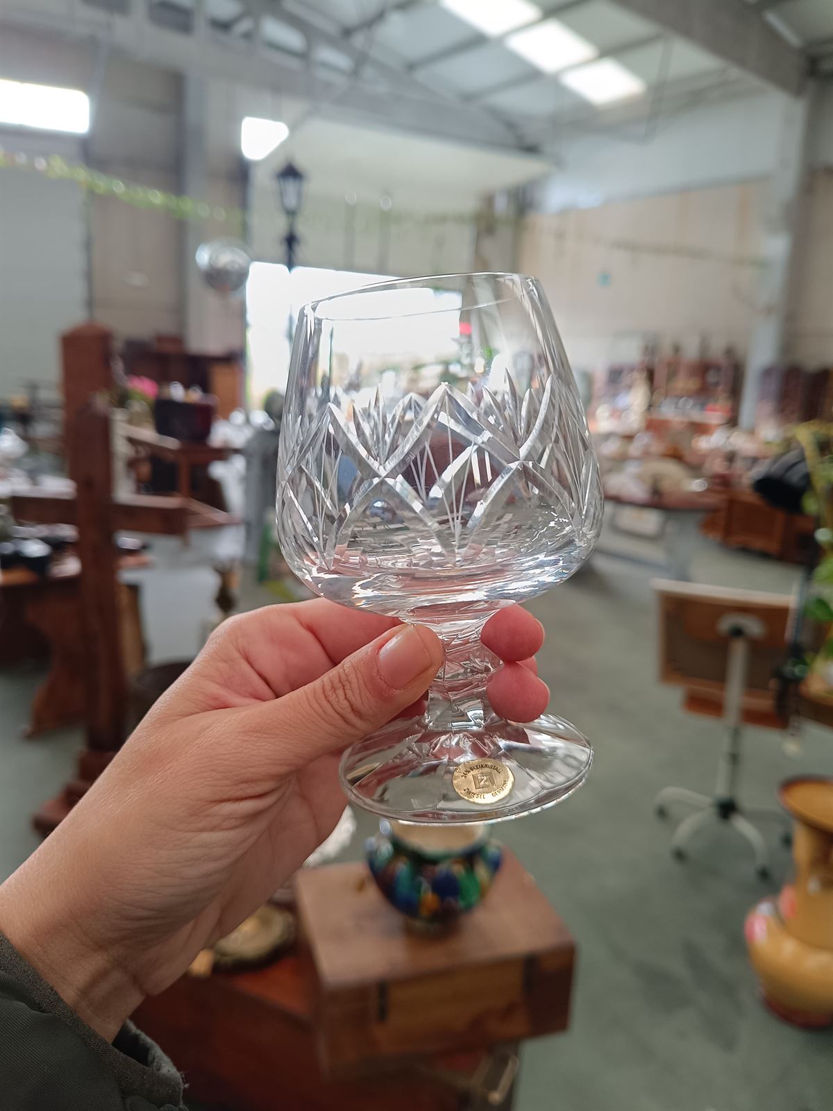 Juego 12 copas de cognac cristal tallado - Imagen 4