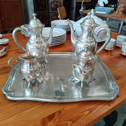 Juego café té plateado - Imagen 1