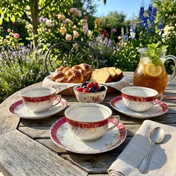 Juego de 3 tazas románticas de porcelana - Imagen 1